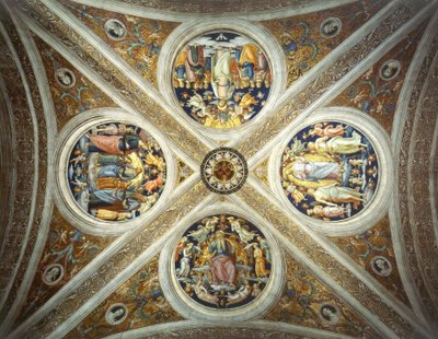 Vault of the Room of the Fire in the Borgo by Pietro Perugino
